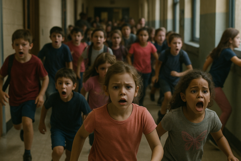 Vídeo mostra crianças em desespero durante fuga de ataque à escola no Rio Grande do Sul