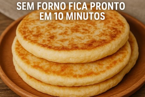 Receita prática: pãozinho de tapioca sem forno fica pronto em 10 minutos